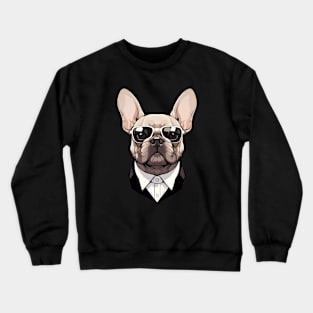 Formal Sunglasses French Bulldog Crewneck Sweatshirt